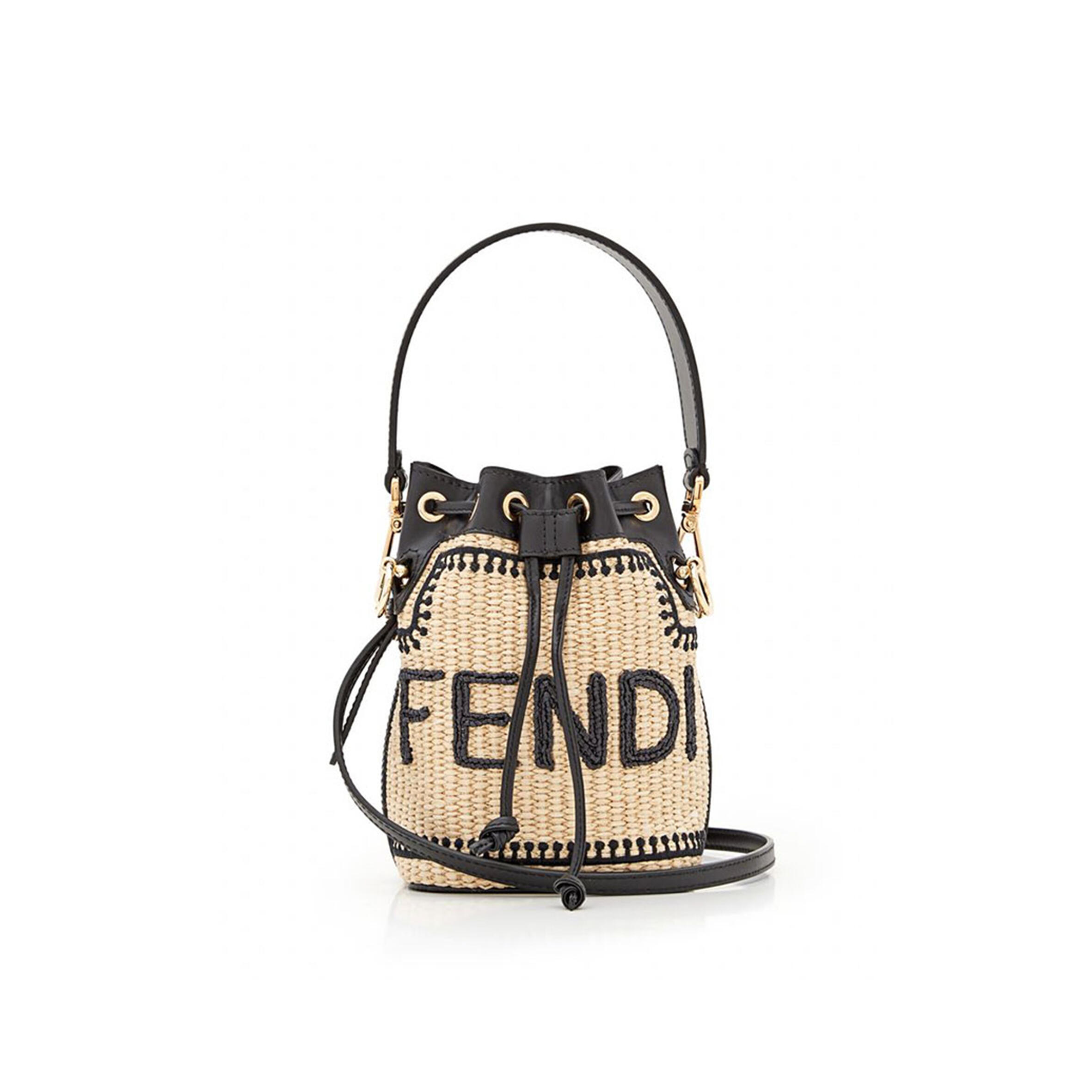 FENDI MON TRESOR CROCHET STRAW MINI BAG 8BS010AKMVF0VPJ (19*12*10cm)